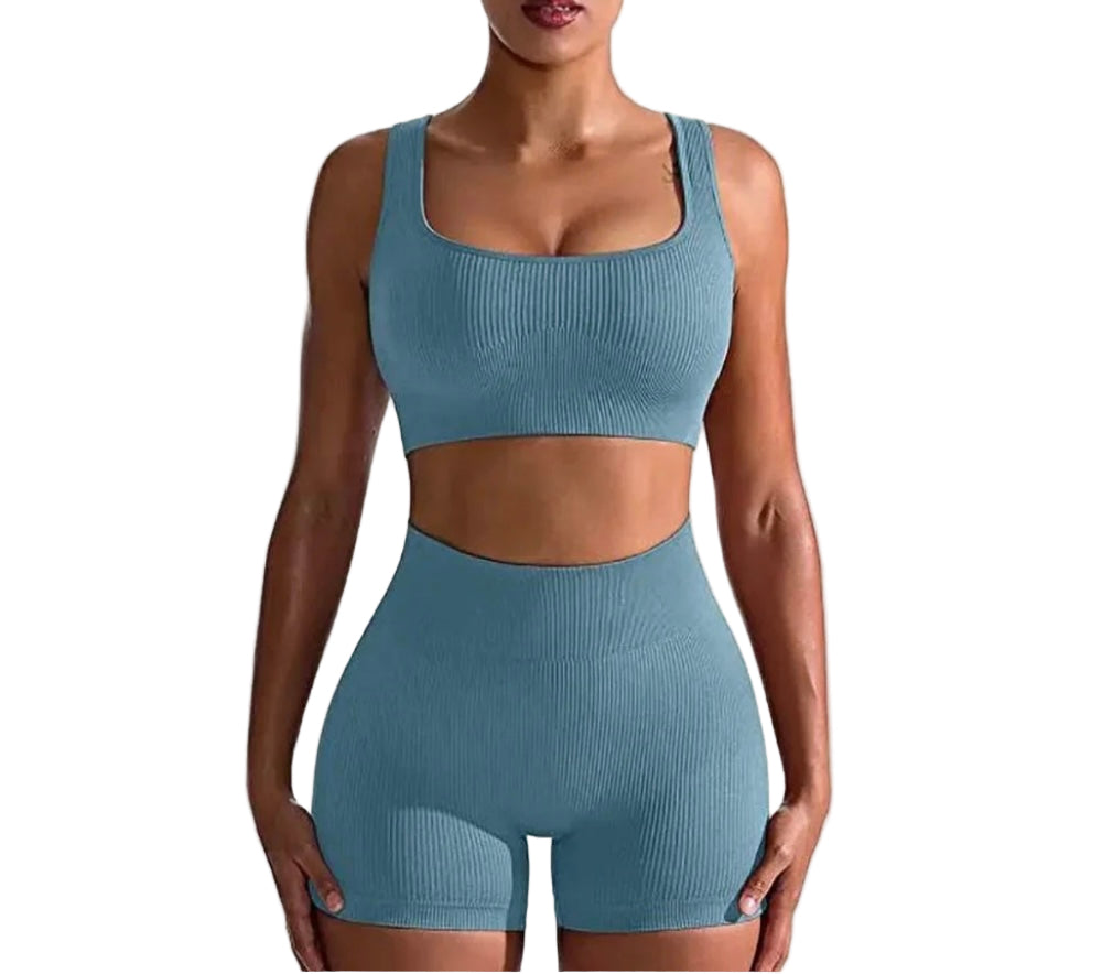 Two Piece Women Clothing Activewear Gym Yoga Sets